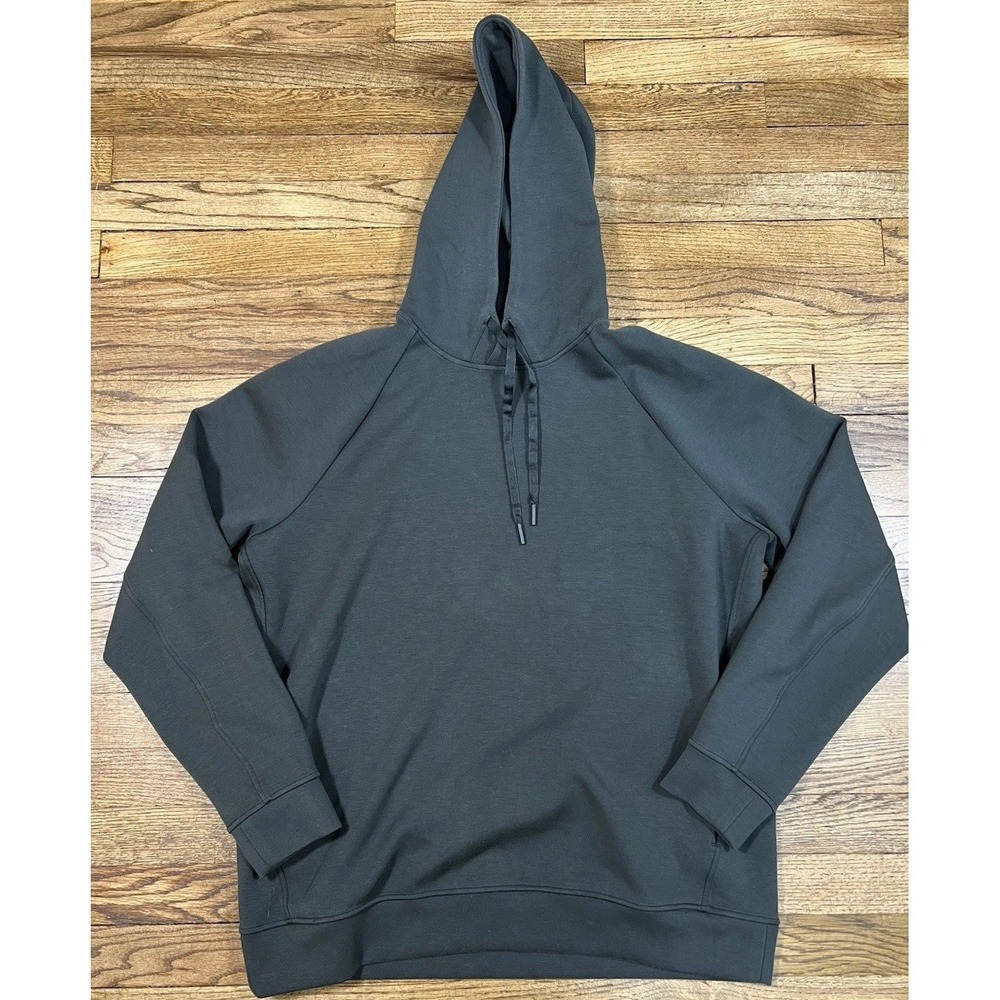 Lululemon Smooth Spacer Hoodie Men's Gray Classic Fit Pullover Stretch Sz Medium